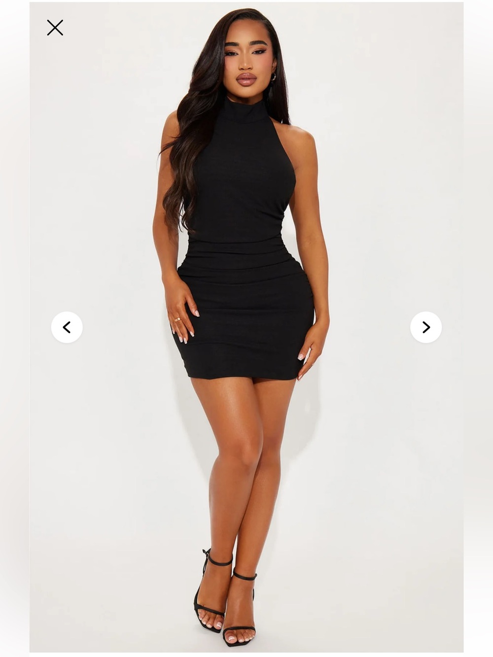 Fashion Nova NWT High Neck Sleeveless Bodycon Mini Dress - Black